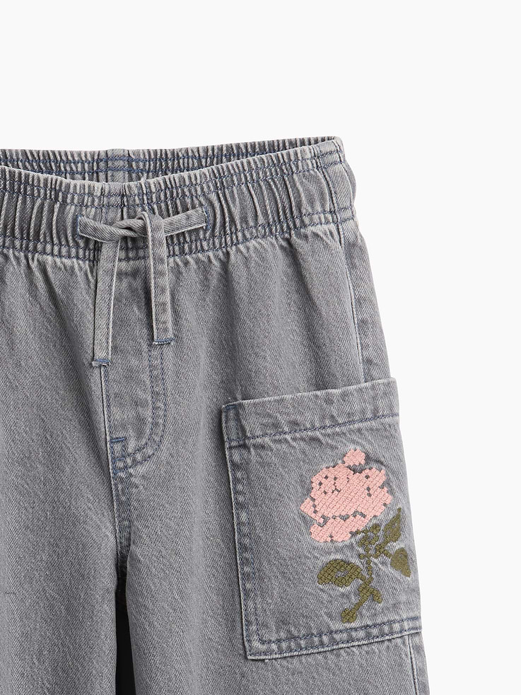 Image number 2 showing, Kids Pull-On Wide Leg Jeans