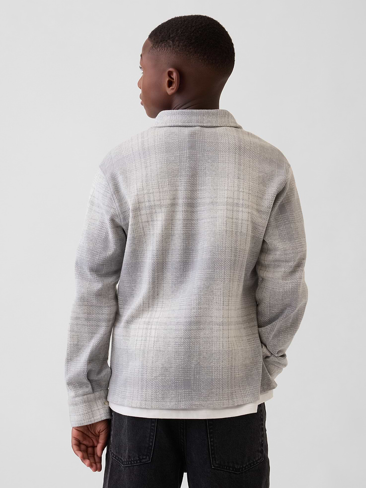 L'image numéro 3 présente Chemise à carreaux en jersey pour Enfant