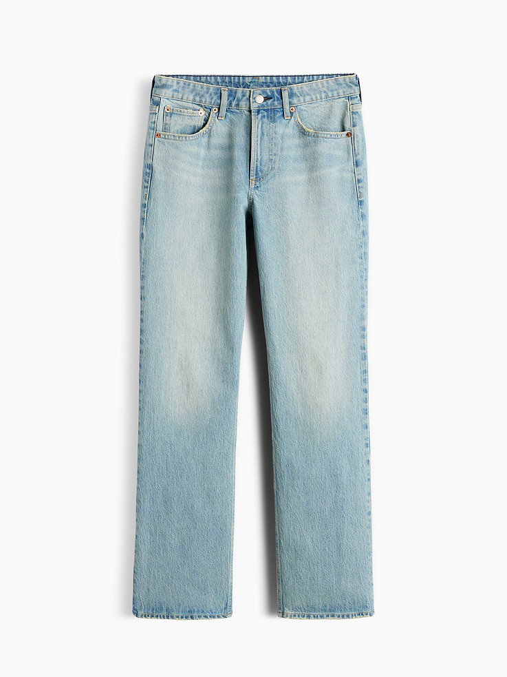 Image number 5 showing, Curvy Mid Rise Relaxed Straight Jeans