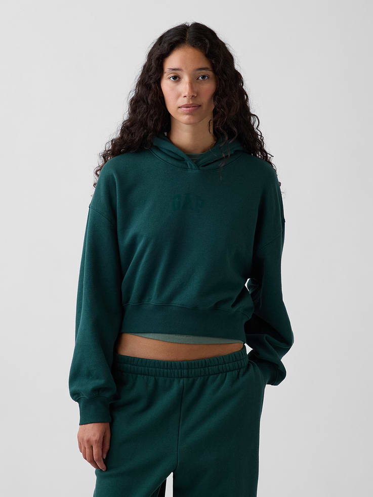 Image number 5 showing, VintageSoft Crop Logo Hoodie
