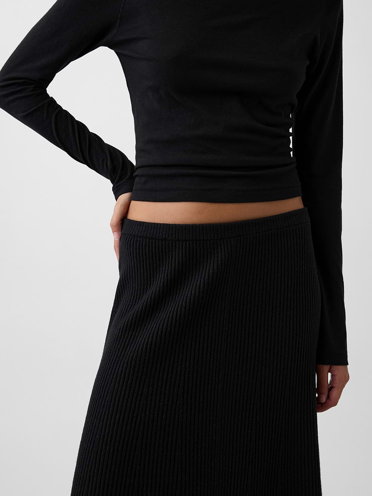 Image number 4 showing, CashSoft Rib Maxi Sweater Skirt