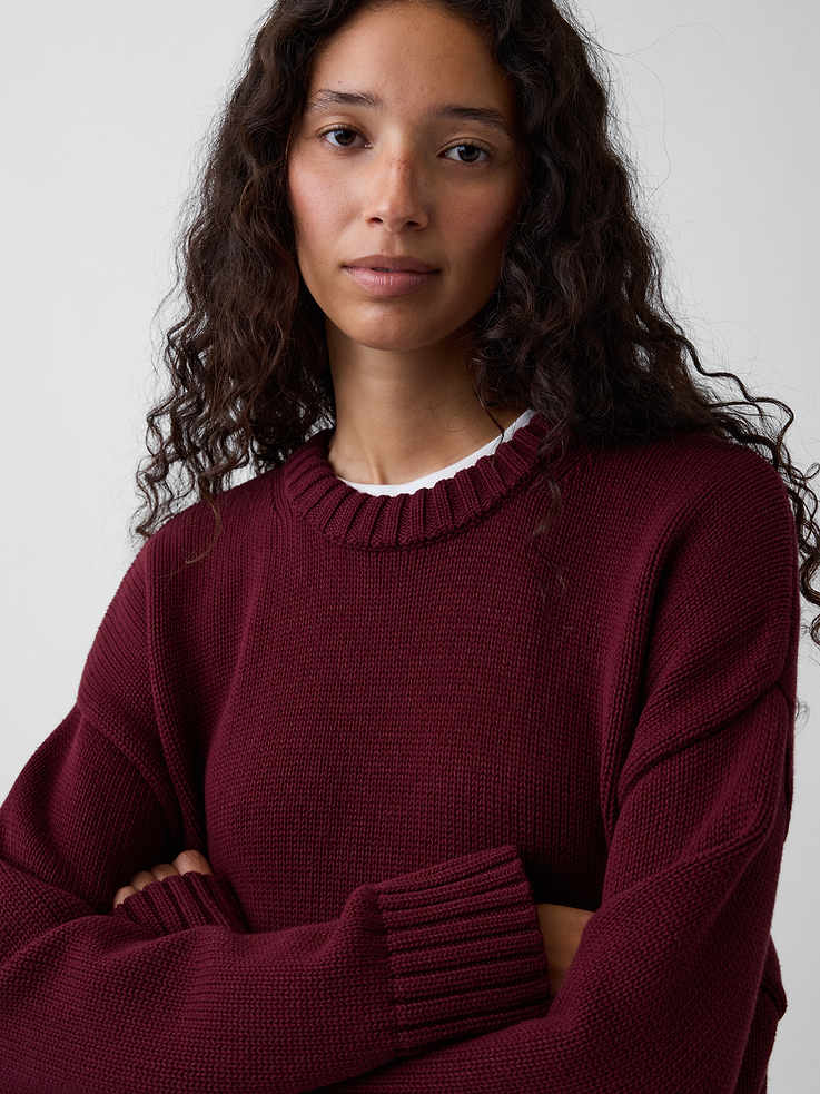 Image number 4 showing, 100% Cotton Oversized Sweater