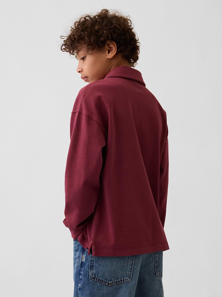Image number 3 showing, Kids Heavyweight Relaxed Polo Shirt