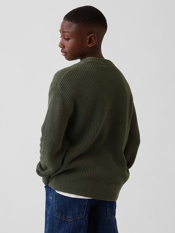 100% Cotton Relaxed Shaker Sweater