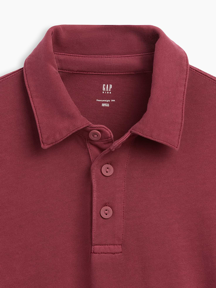 Image number 5 showing, Kids Heavyweight Relaxed Polo Shirt