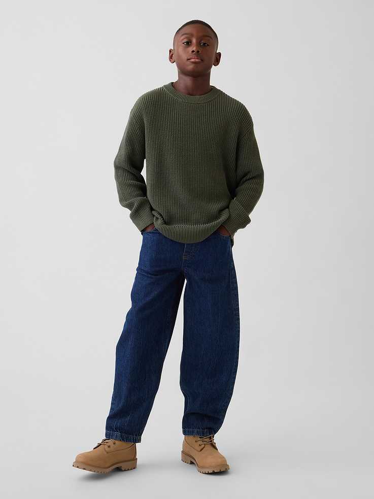 Image number 4 showing, 100% Cotton Relaxed Shaker Sweater