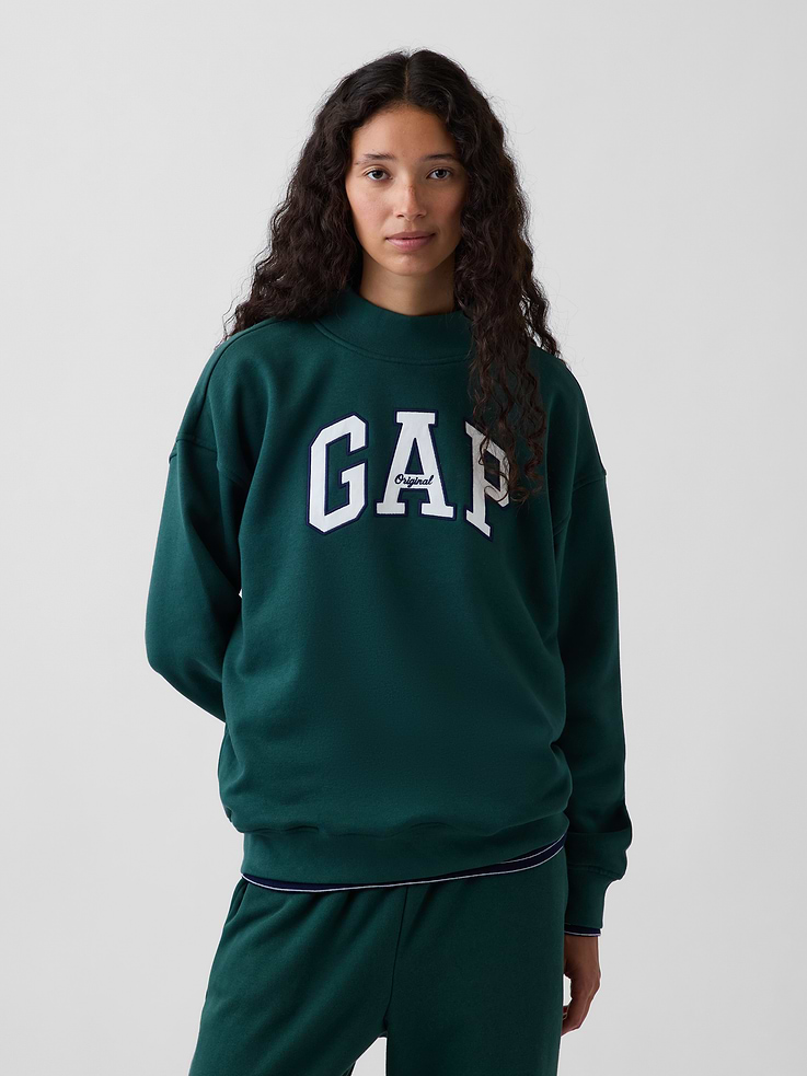 Image number 6 showing, VintageSoft Oversized Mockneck Logo Sweatshirt