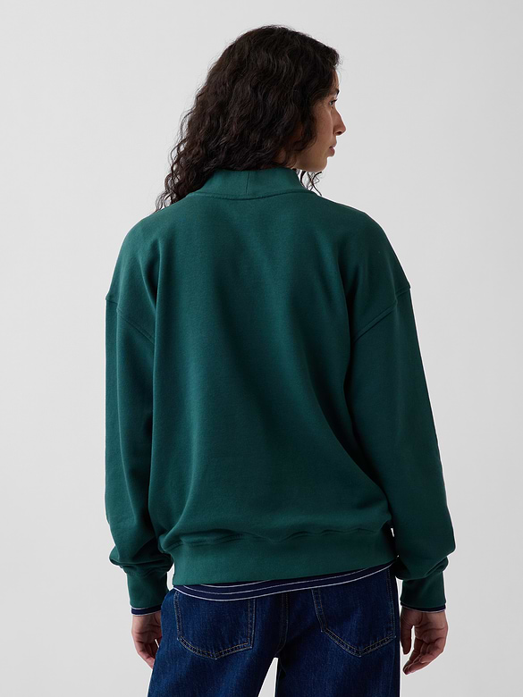 VintageSoft Oversized Mockneck Logo Sweatshirt