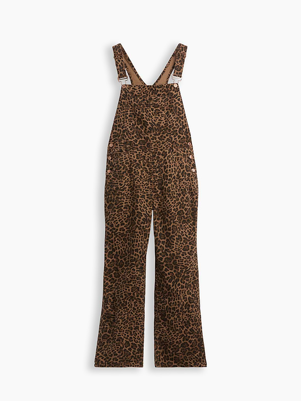 Leopard Print Loose Overalls