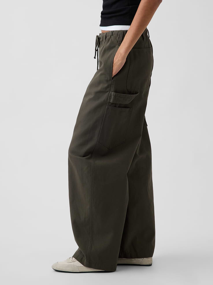 Image number 3 showing, Canvas Easy Baggy Barrel Cargo Pants