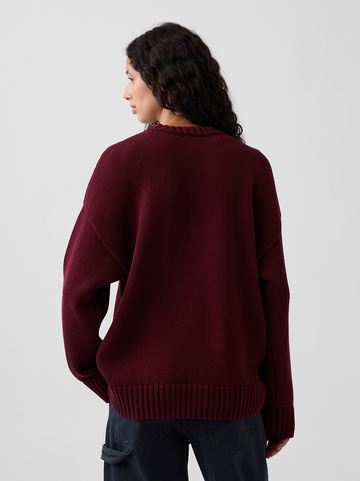 Image number 3 showing, 100% Cotton Oversized Sweater