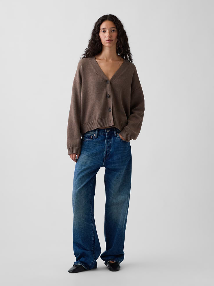 Image number 2 showing, 100% Cotton Oversized Cardigan Sweater