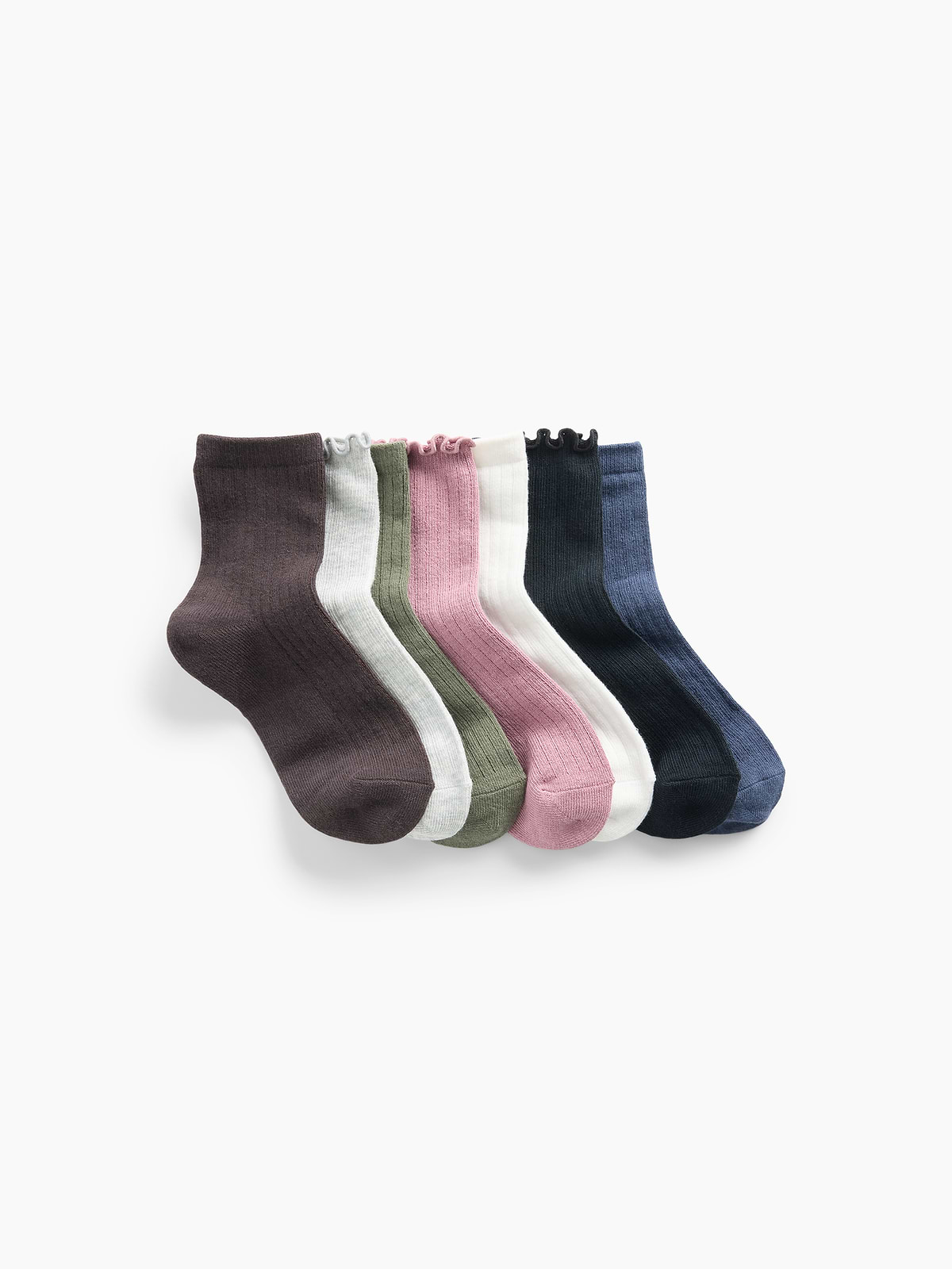 Kids Ruffle Crew Socks (7-Pack)