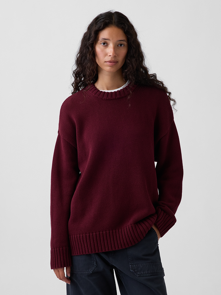 Image number 1 showing, 100% Cotton Oversized Sweater