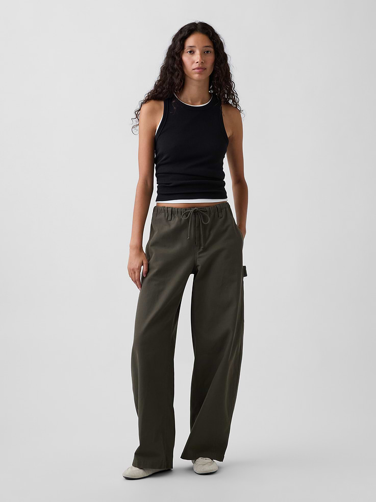 Image number 1 showing, Canvas Easy Baggy Barrel Cargo Pants