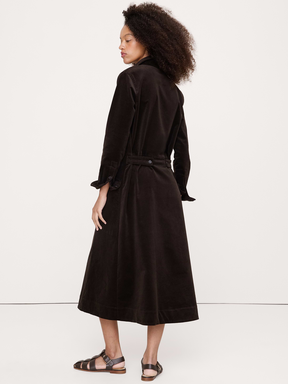 Image 6 of 7, Corduroy Pocket Shirt Dress
