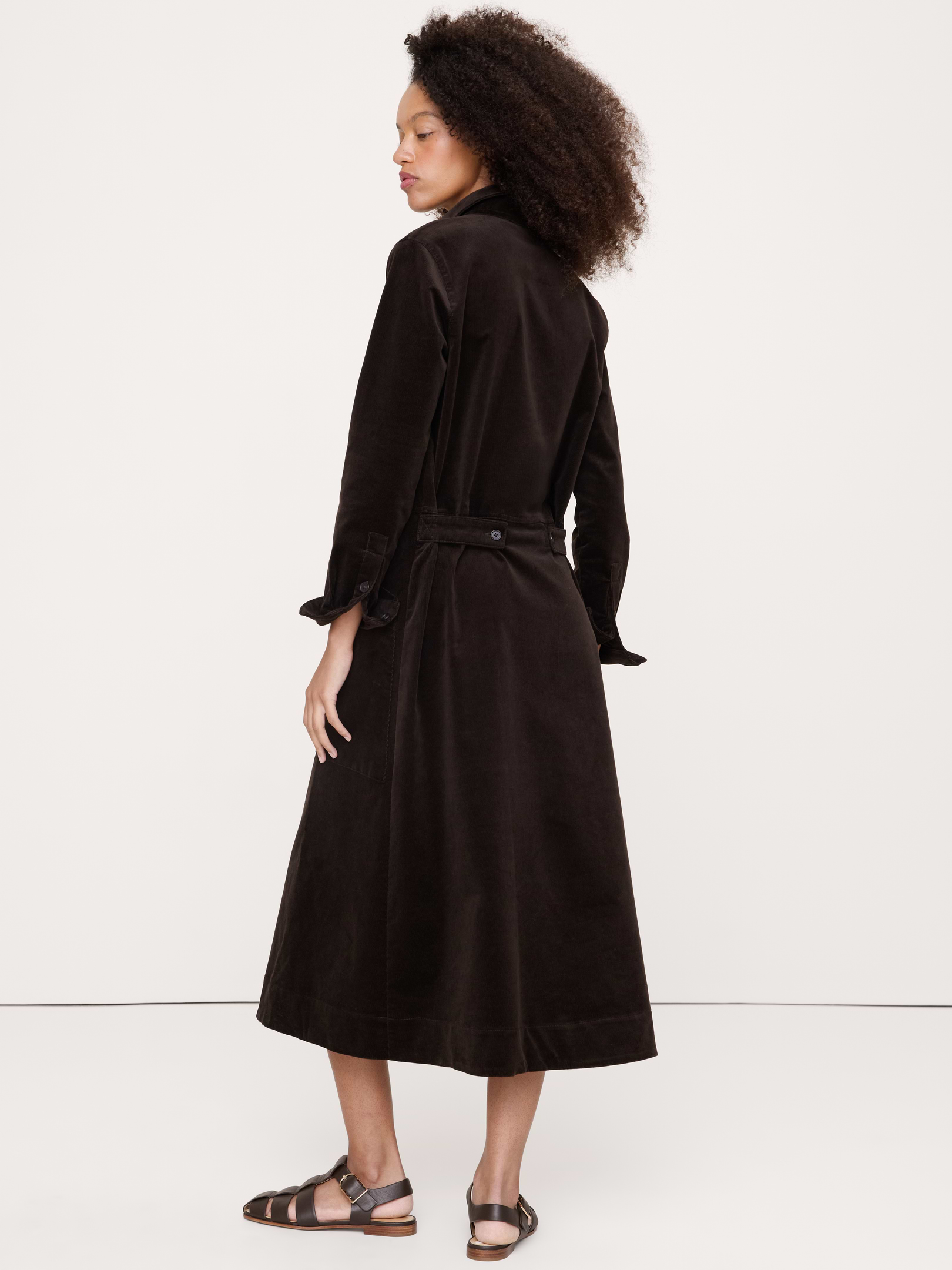 Image 6 of 7, Corduroy Pocket Shirt Dress