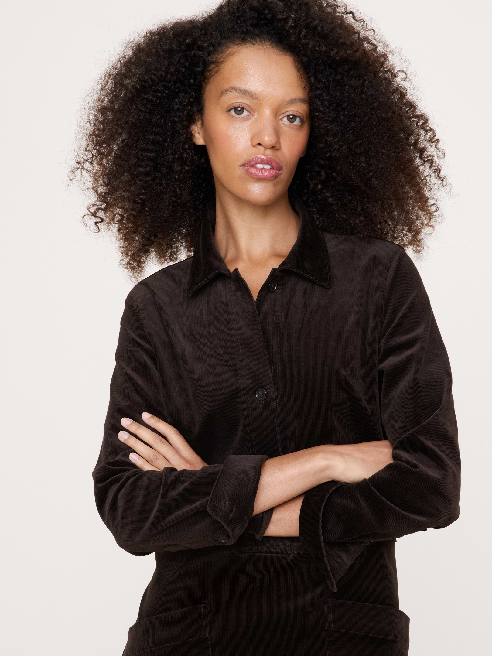 Image 7 of 7, Corduroy Pocket Shirt Dress