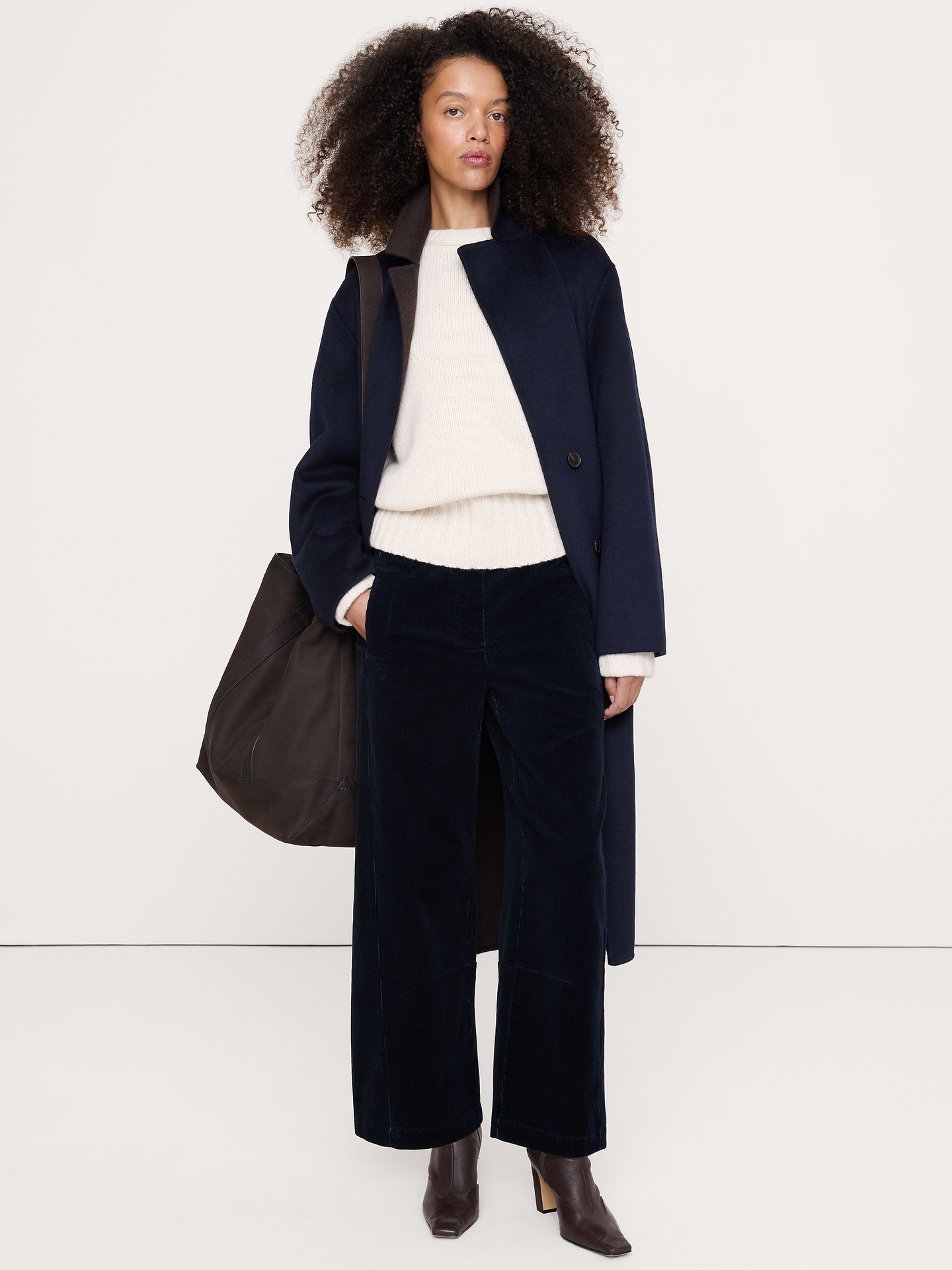 L'image numéro 1 présente Pantalon de peintre décontracté à taille mi-basse extensible