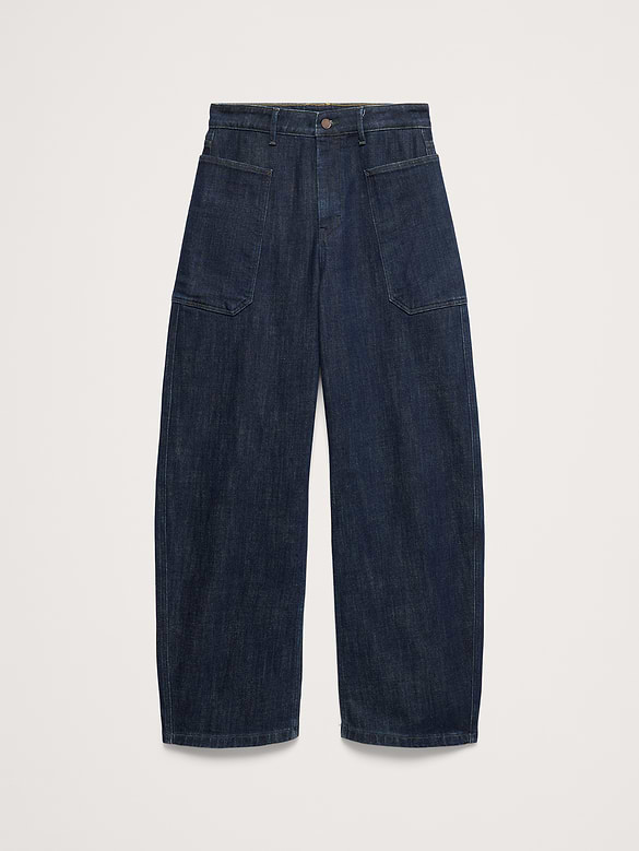 Ultra High-Rise Barrel Jean