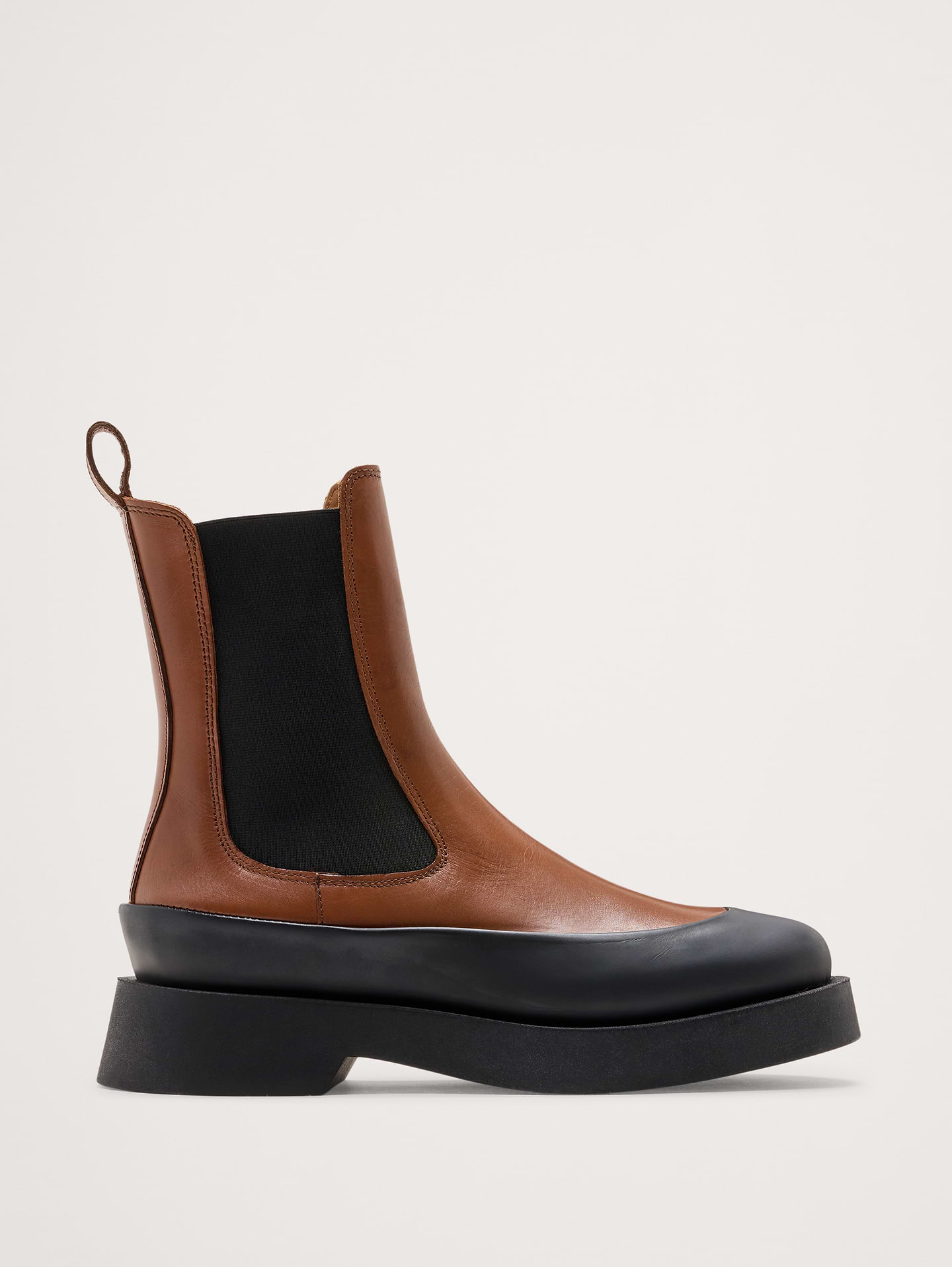 Image number 1 showing, Italian Leather Platform Chelsea Boot