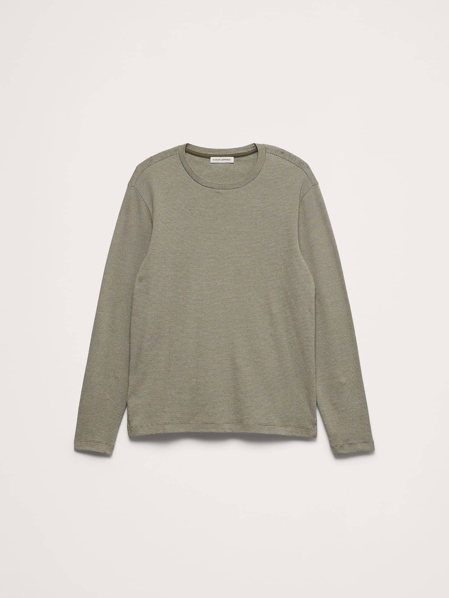 L'image numéro 4 présente T-shirt à manches longues en tissu luxueux