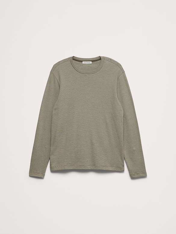T-shirt à manches longues en tissu luxueux