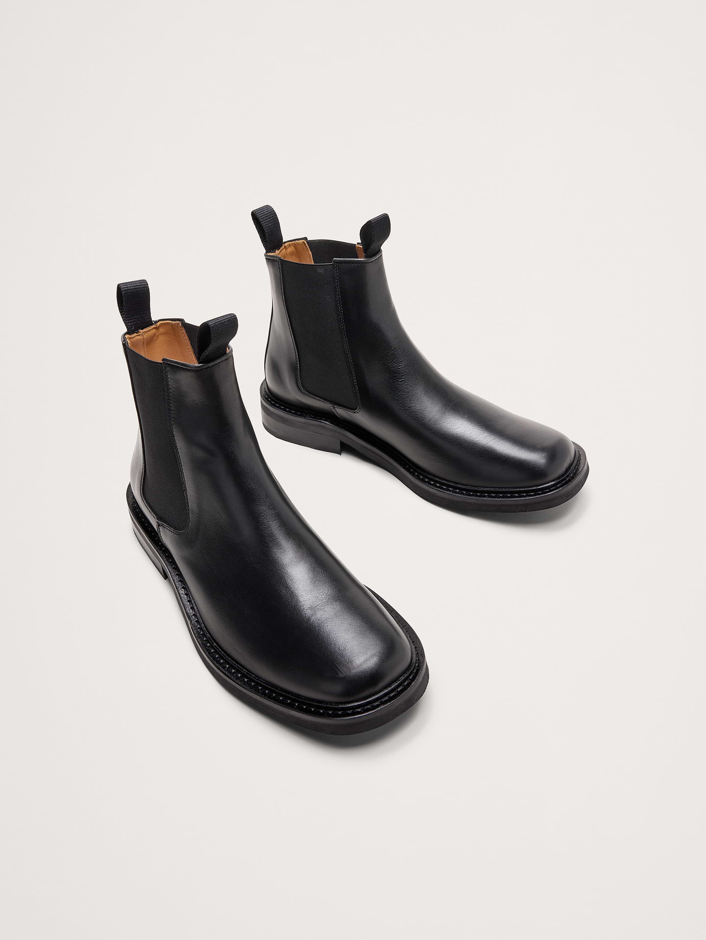 Image number 2 showing, Italian Leather Square-Toe Chelsea Boot