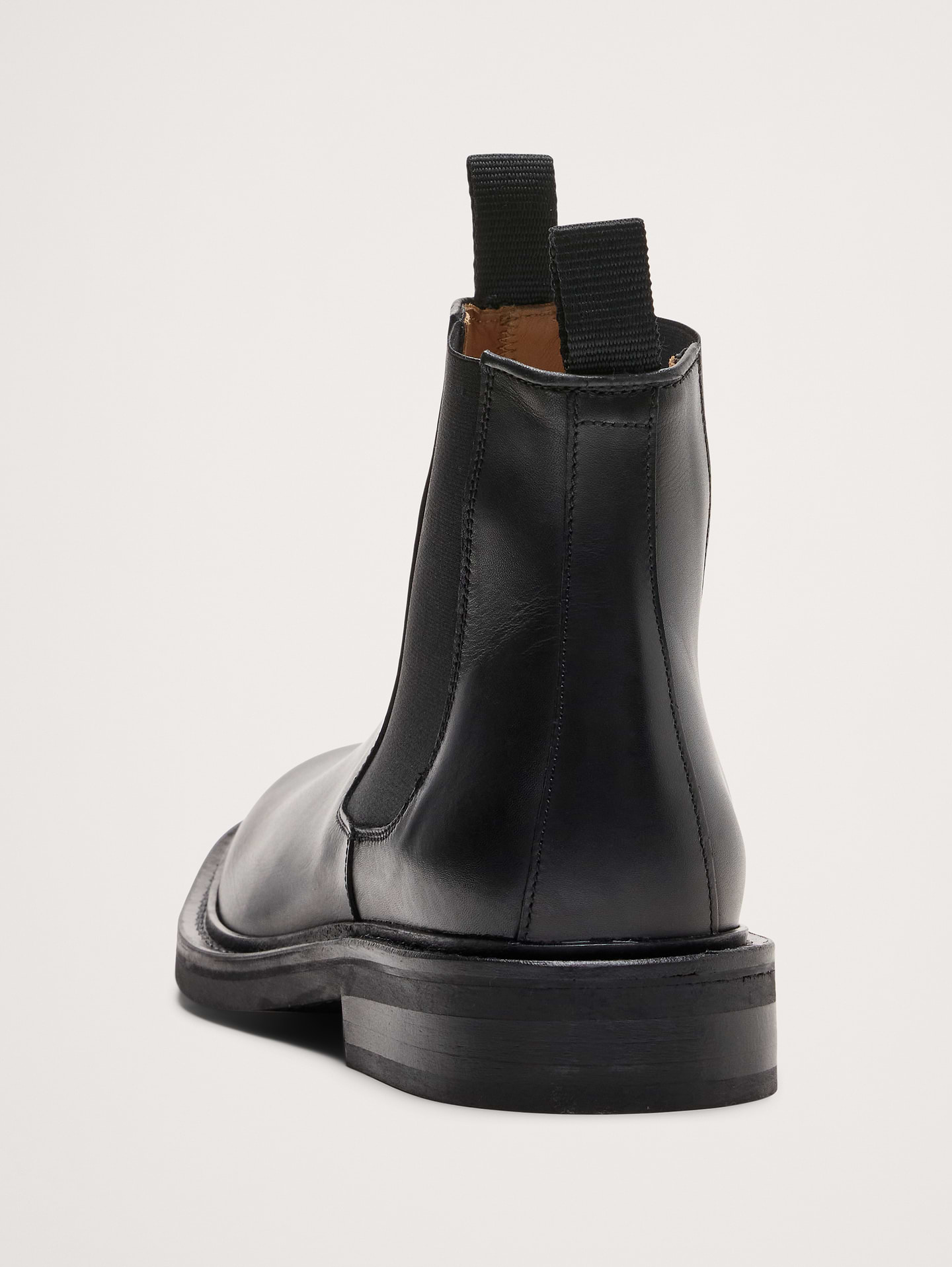 Image number 3 showing, Italian Leather Square-Toe Chelsea Boot