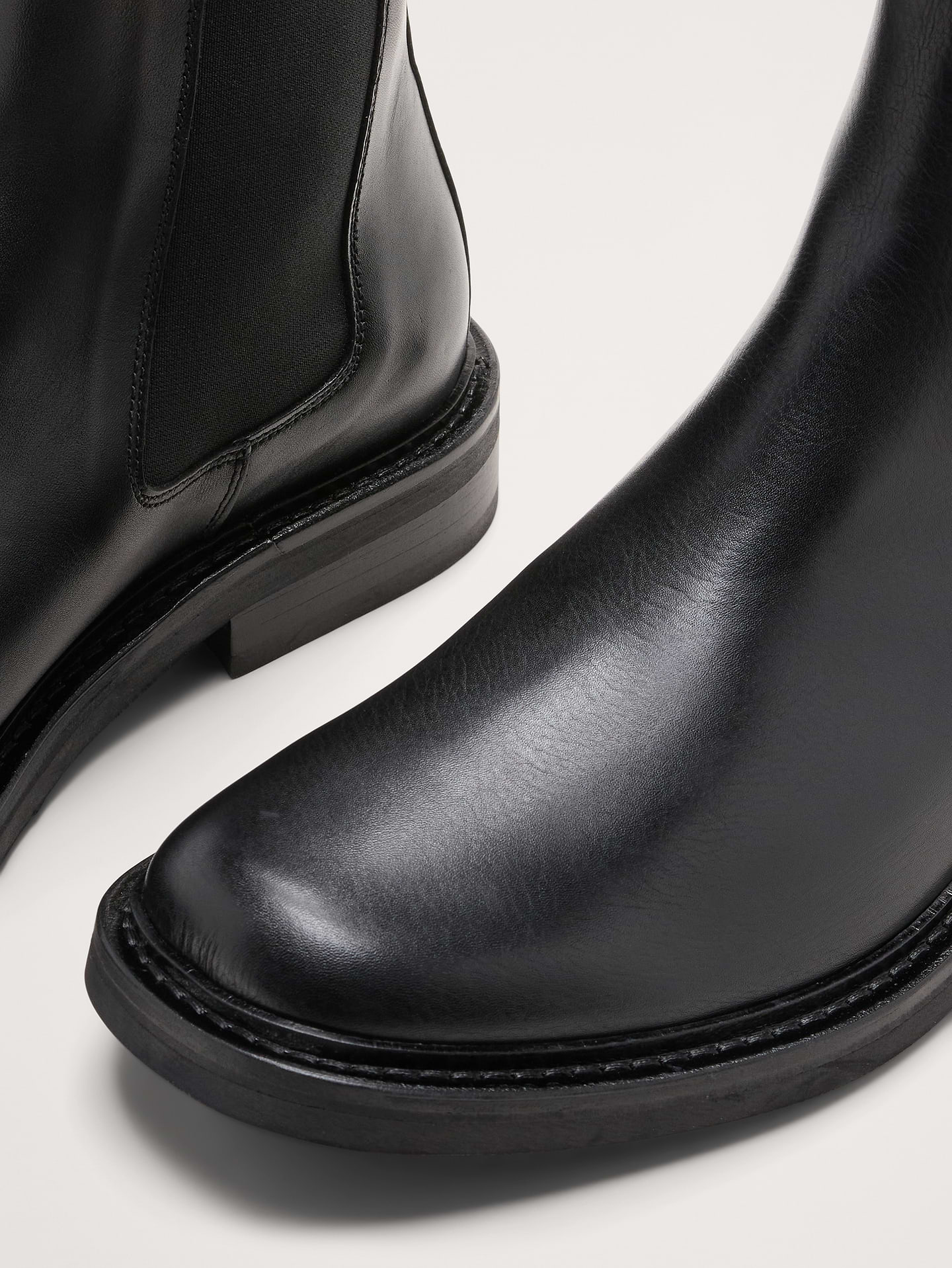 Image number 5 showing, Italian Leather Square-Toe Chelsea Boot