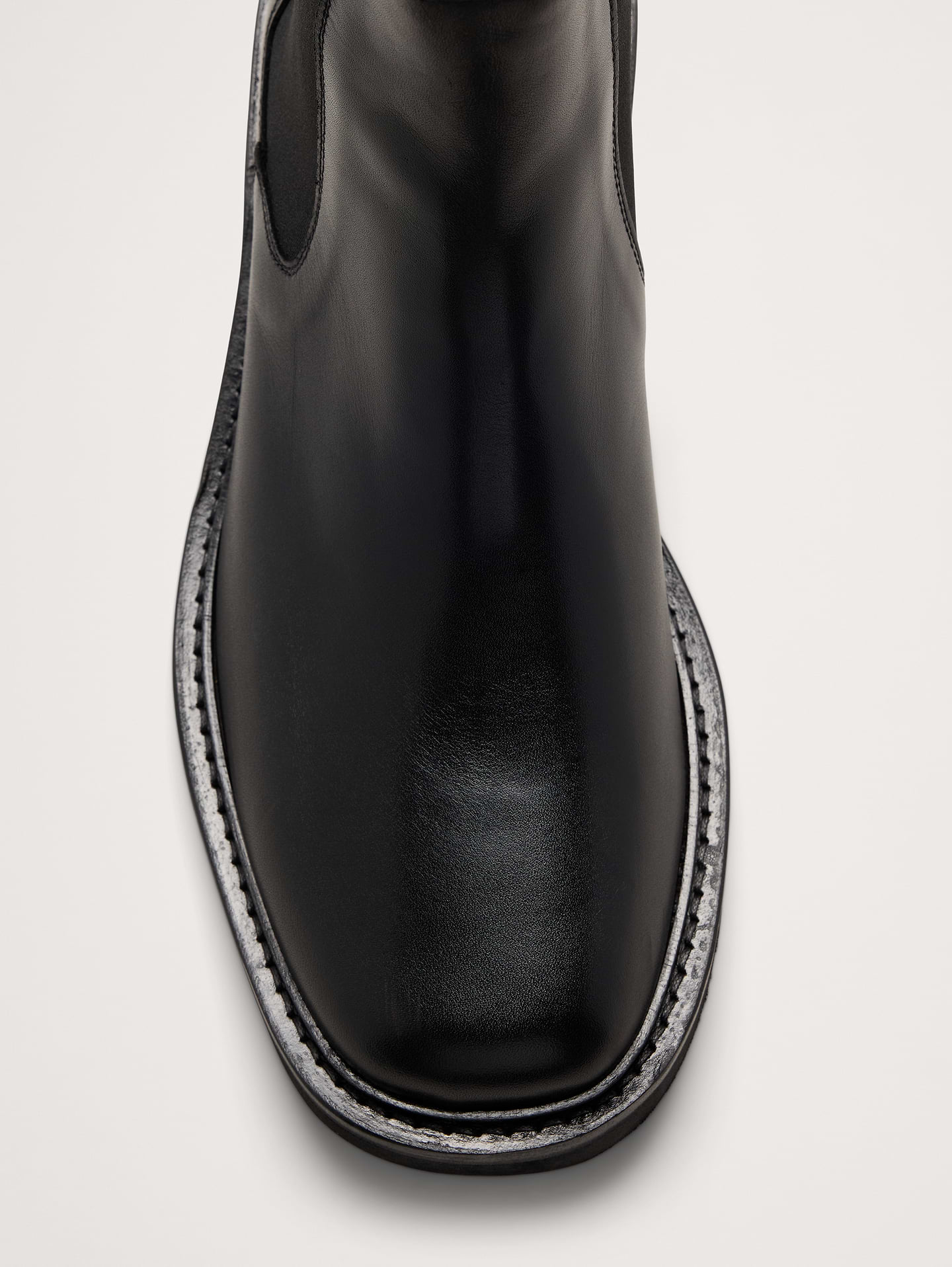 Image number 4 showing, Italian Leather Square-Toe Chelsea Boot