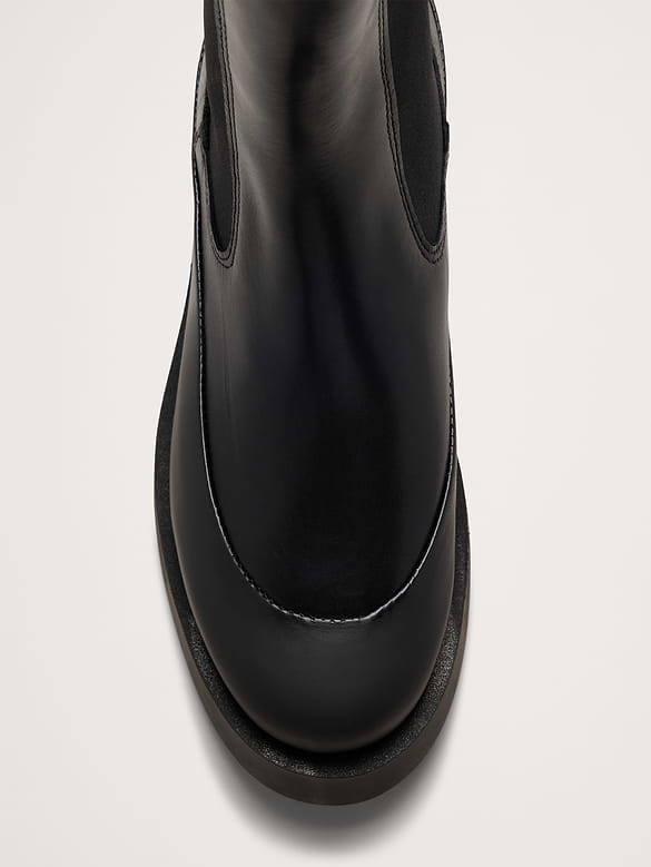 Bottes Chelsea à plateforme en cuir italien