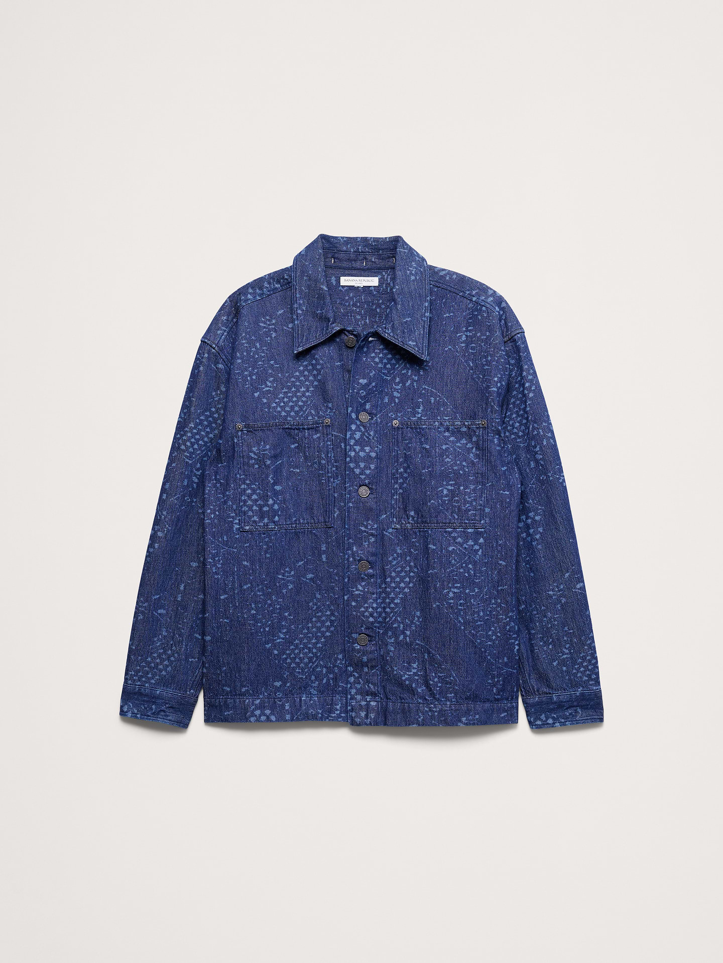 Image number 5 showing, Relaxed-Fit Italian Printed Denim Shirt