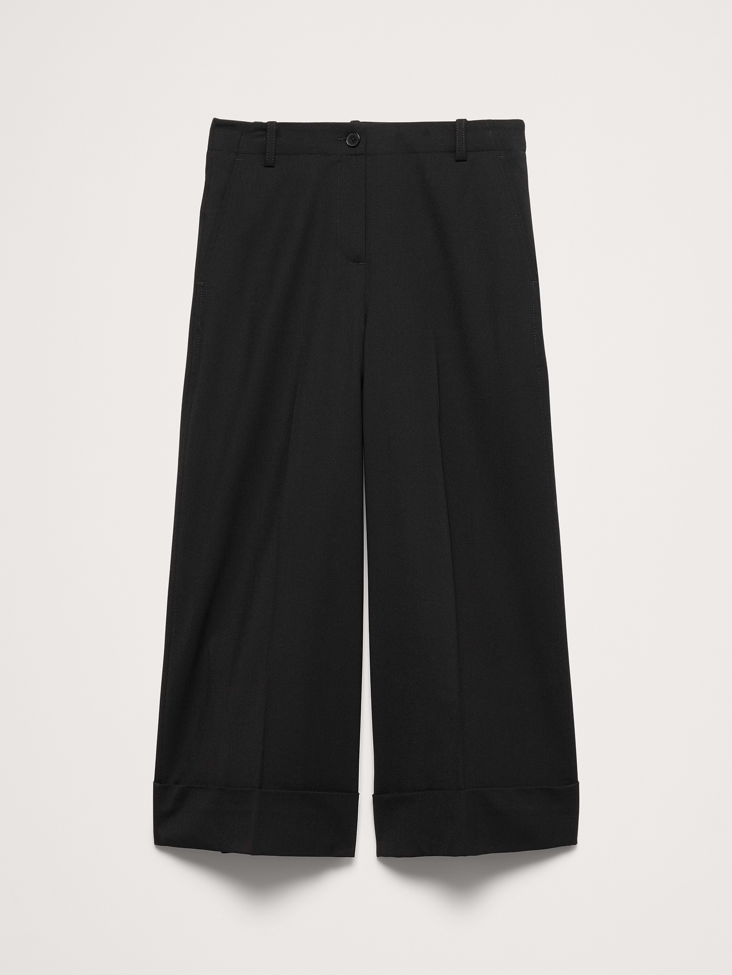 Image number 5 showing, High-Rise Italian Lightweight Wool Culotte