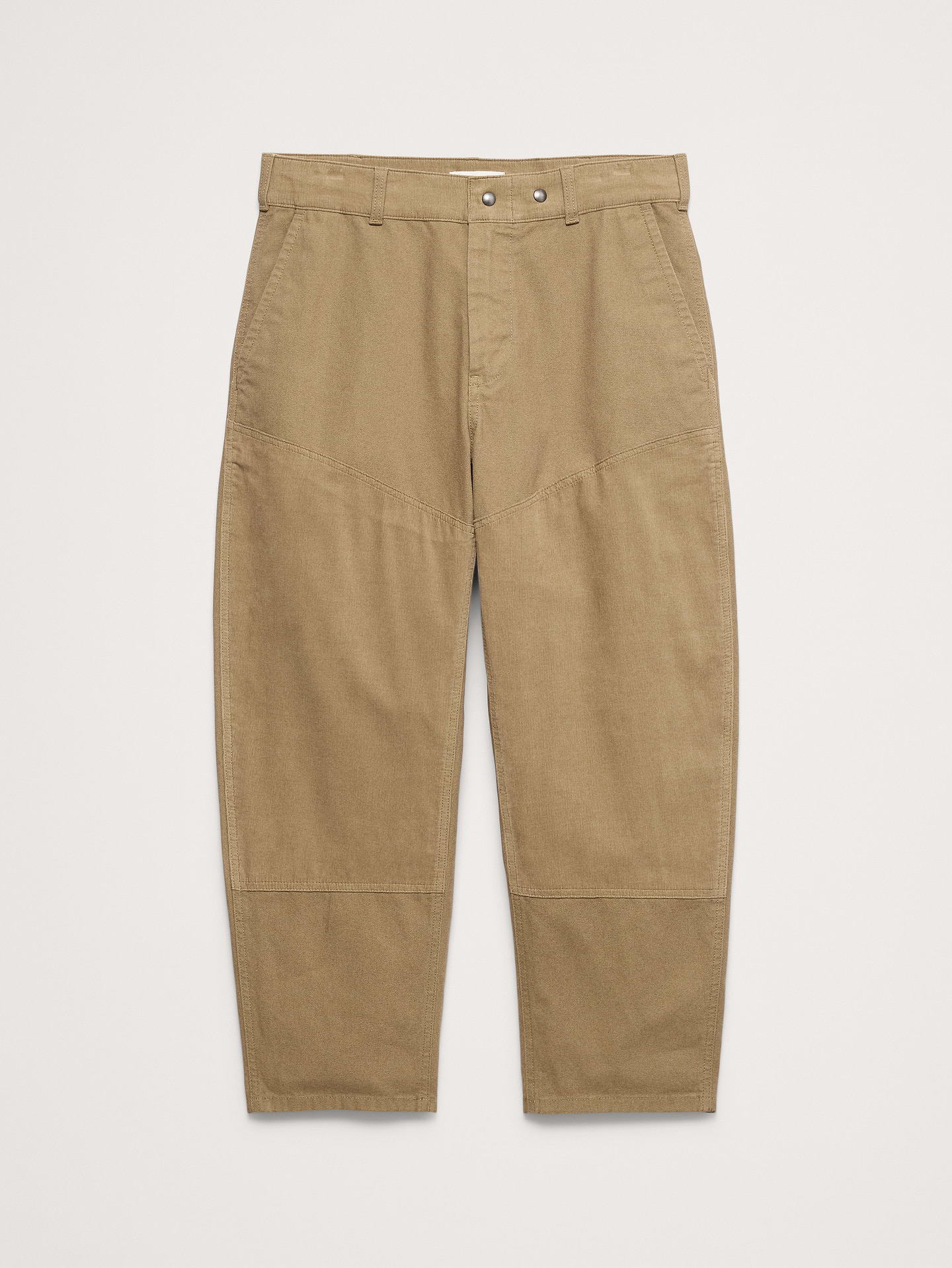 L'image numéro 5 présente Pantalon à coupe baril décontractée en matières mixtes