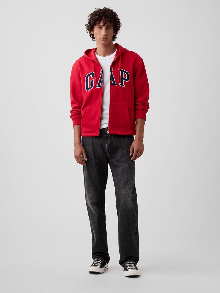 Image 3 of 4, Adult Boxy Gap Logo Zip Hoodie