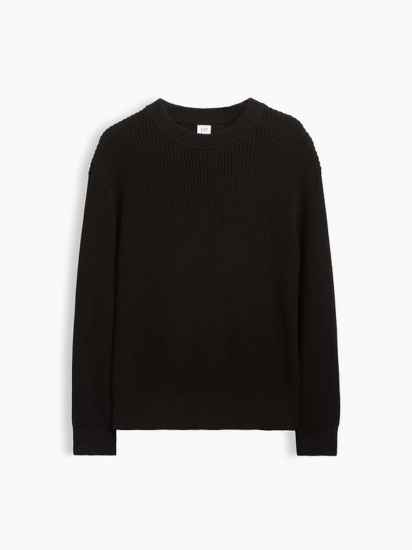 100% Cotton Relaxed Shaker Sweater