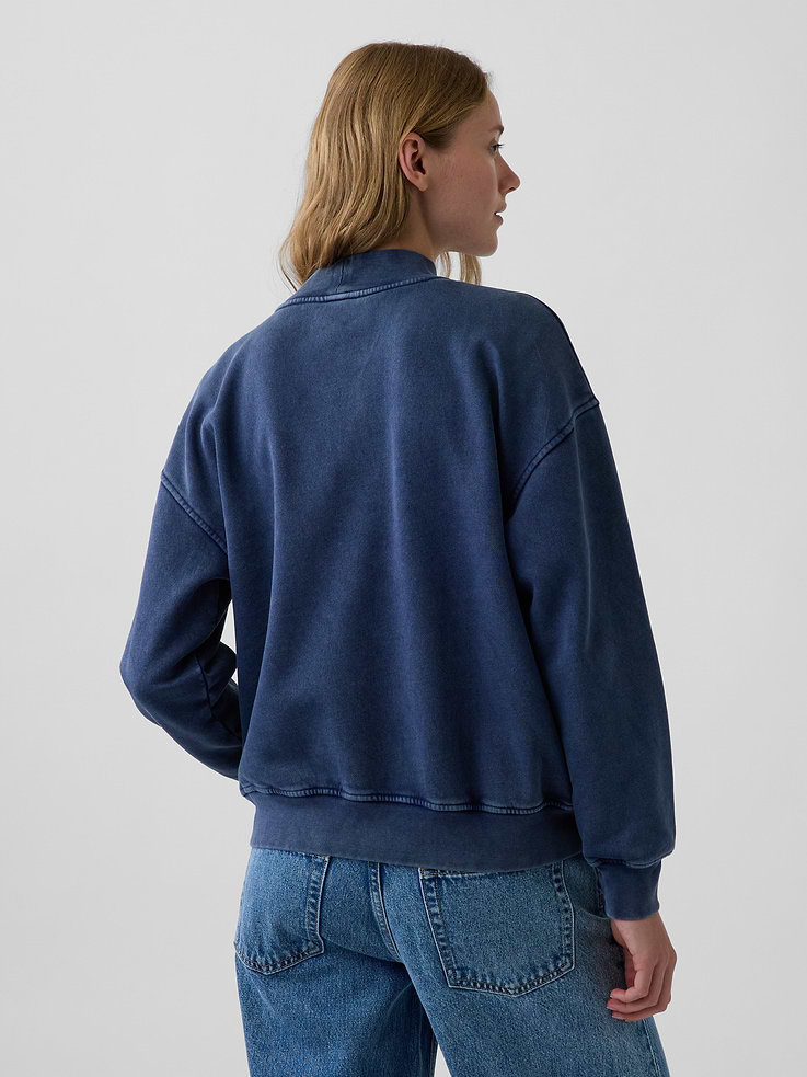 Image number 3 showing, VintageSoft Oversized Mockneck Logo Sweatshirt