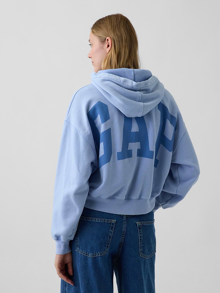 Image number 3 showing, VintageSoft Crop Logo Hoodie