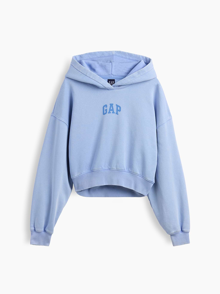 Image number 6 showing, VintageSoft Crop Logo Hoodie