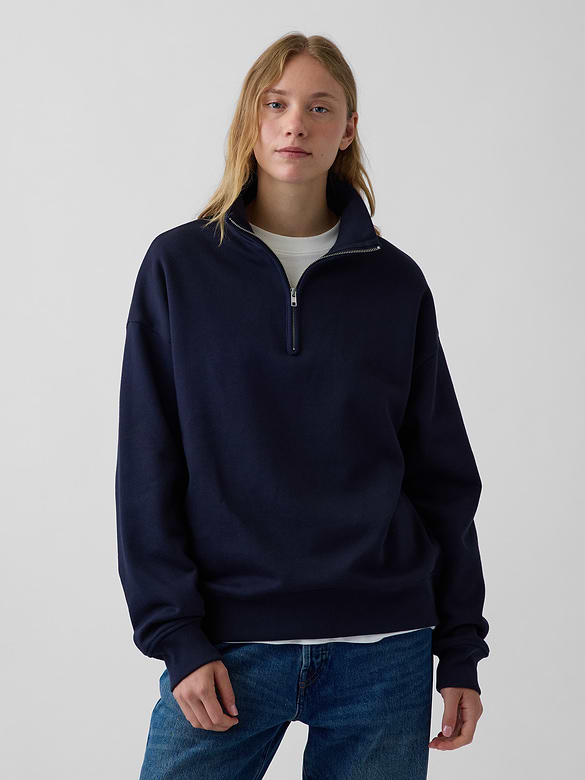 Heavyweight Oversized Quarter-Zip Pullover