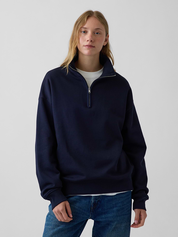 Image number 5 showing, Heavyweight Oversized Quarter-Zip Pullover