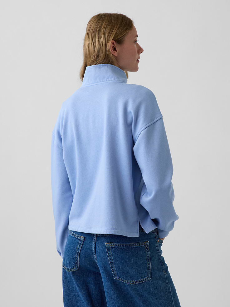 Image 3 of 7, VintageSoft Oversized Henley Pullover