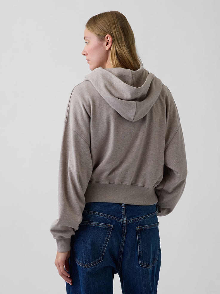 Image number 3 showing, VintageSoft Terry Oversized Wedge Zip Hoodie