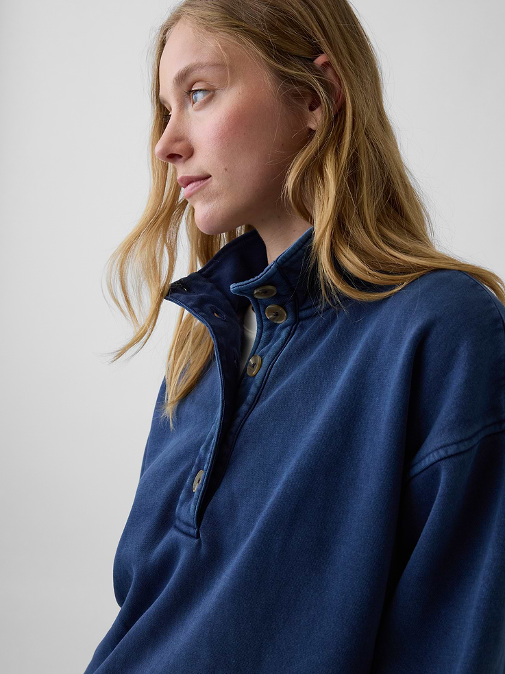 Image number 4 showing, VintageSoft Oversized Henley Pullover