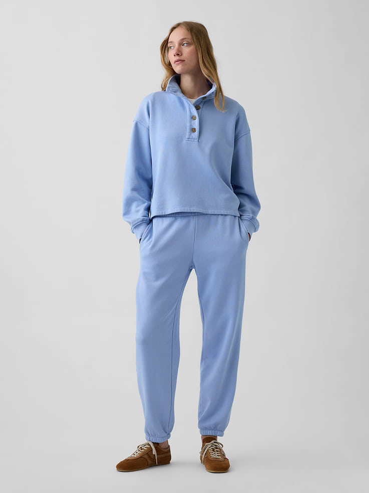 Image 5 of 7, VintageSoft Oversized Henley Pullover