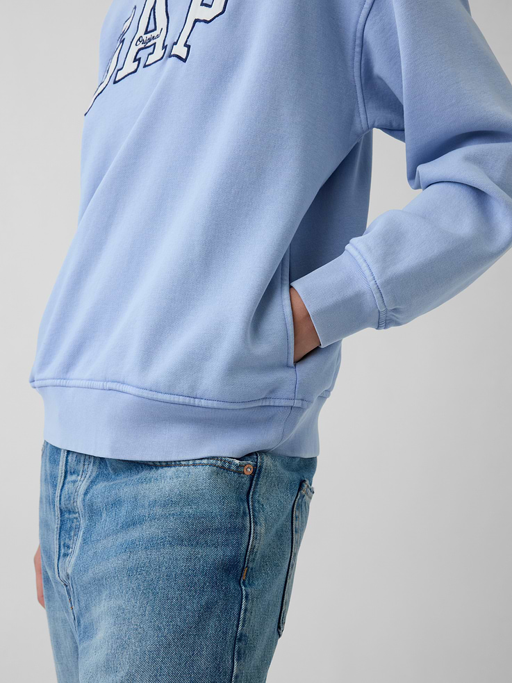 Image 4 of 7, VintageSoft Oversized Mockneck Logo Sweatshirt
