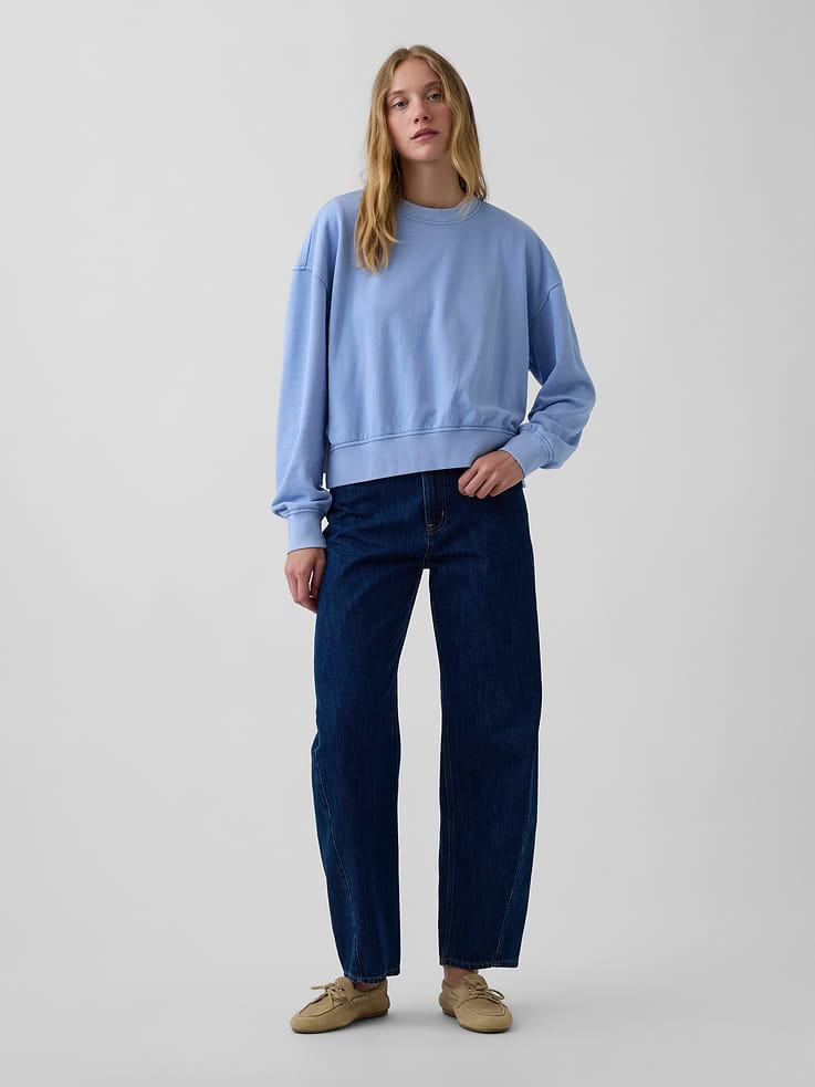 Image number 2 showing, VintageSoft Terry Oversized Wedge Sweatshirt