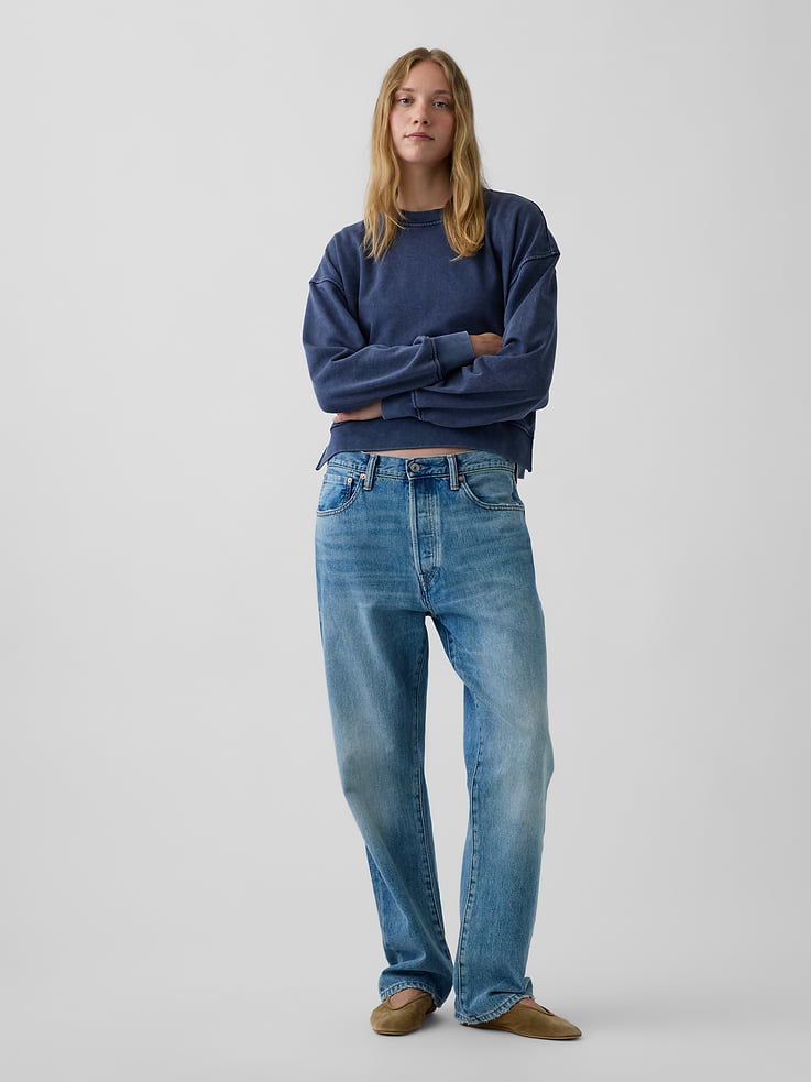 Image number 2 showing, VintageSoft Terry Oversized Wedge Sweatshirt