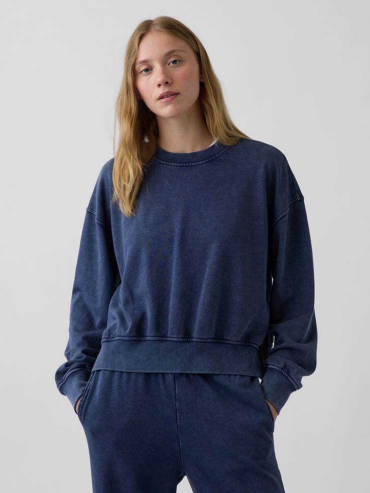 Image number 6 showing, VintageSoft Terry Oversized Wedge Sweatshirt
